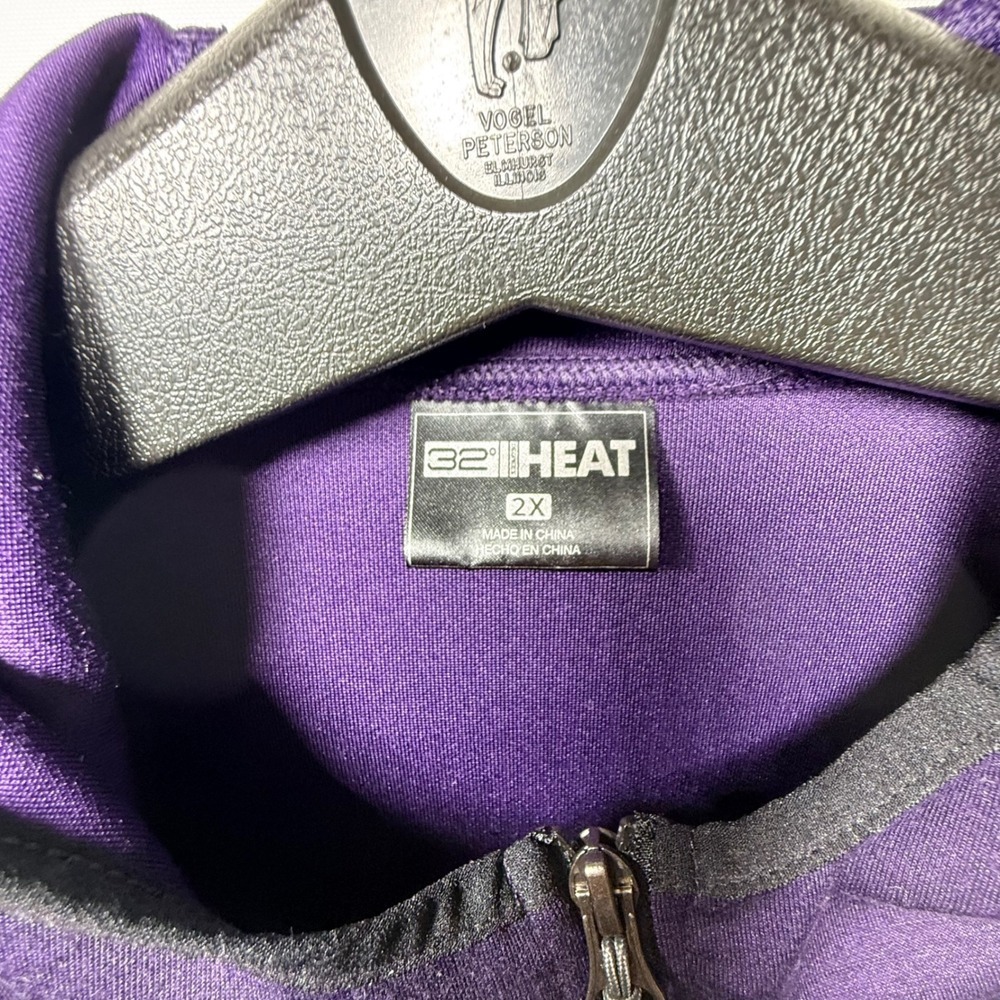 32 Degrees Ladies Fleece Tech Hoody Purple Full Zip Jacket 2X - Picture 4 of 8